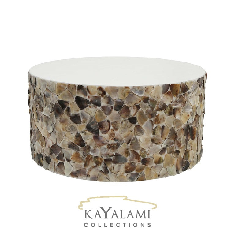 BASU BLOCK ROUND COFFEE TABLE
