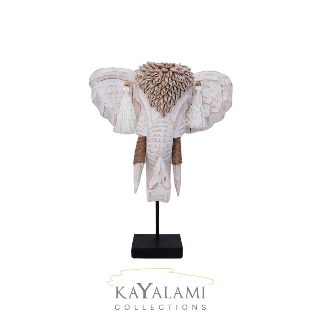 ELEPHANT HEAD STAND WH