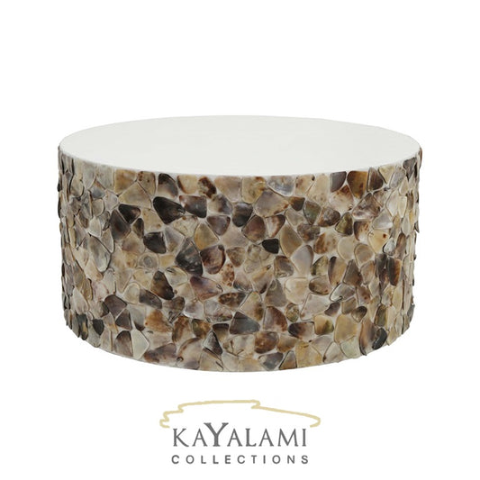 BASU BLOCK ROUND COFFEE TABLE