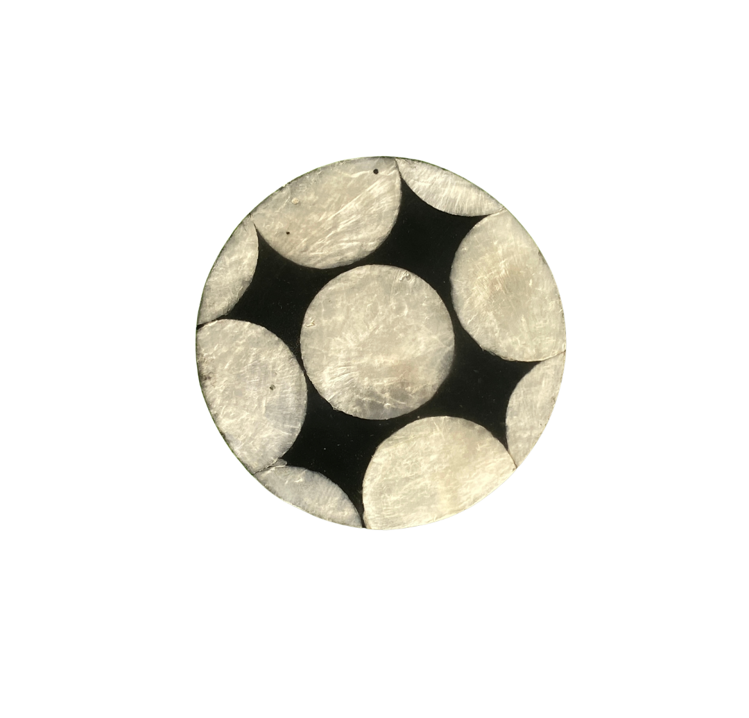 RESTIZ CAPIZ WH 4STAR RND COASTER SET 6