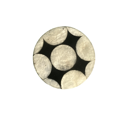 RESTIZ CAPIZ WH 4STAR RND COASTER SET 6